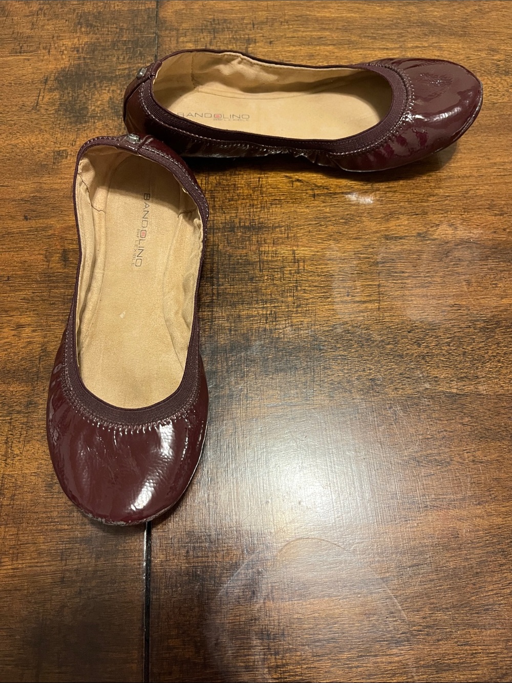 Bandolino B-Flexible Women's Wine Patent Ballet Flats